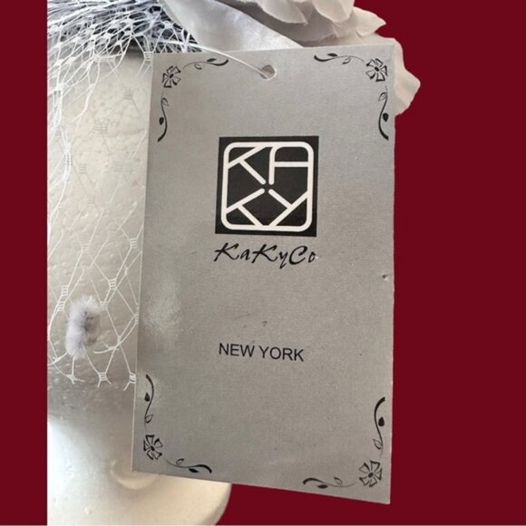 KAKY Fascinator Grey Veiled Hat (NWT) - Picture 6 of 8